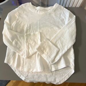 Girls Zella white long sleeve tee